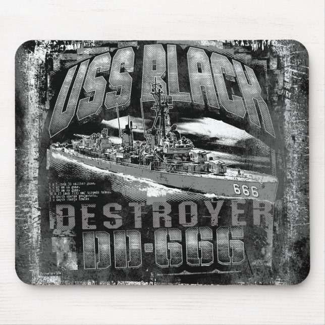 Destroyer Black Mouse Pad Mousepad (Front)