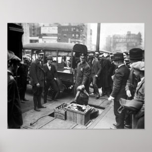 Destroying Booze - Prohibition Era - 1923 Poster