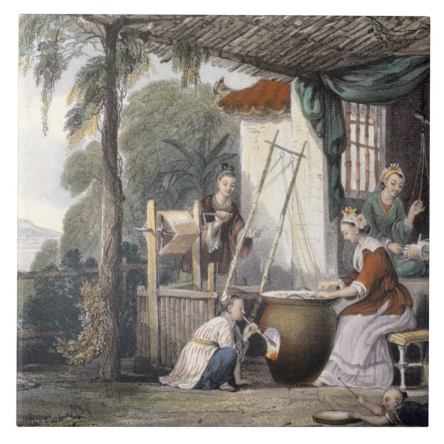 Destroying the Chrysalids and Reeling the Cocoons, Tile (Front)