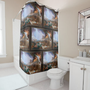 Destruction from The Course of Empire Shower Curtain