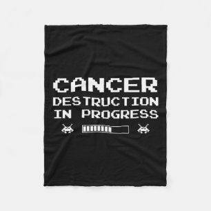 Destruction In Progress Gaming Funny Vintage Gamer Fleece Blanket