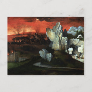 Destruction of Sodom and Gomorrah - Joachim Patine Postcard