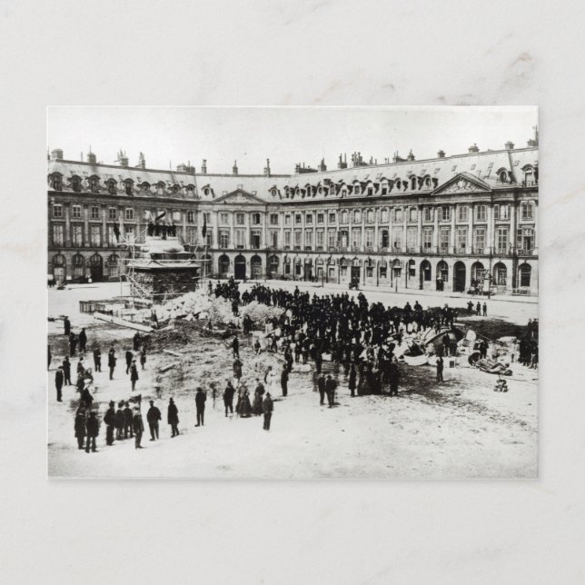 Destruction of the Vendome Column Postcard (Front)