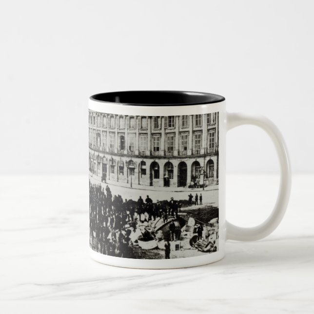 Destruction of the Vendome Column Two-Tone Coffee Mug (Right)