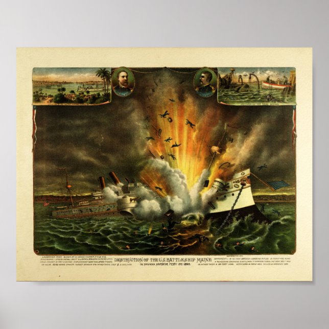 Destruction of USS Maine Poster (Front)