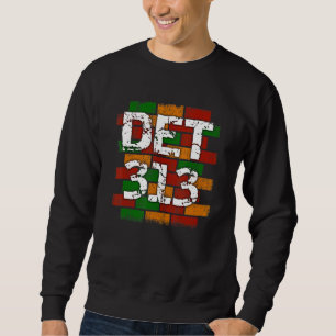 DET 313 Detroit Area Code Graffiti Sweatshirt