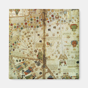 Detail from a Catalan World Map Magnet