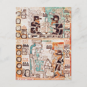 Detail from a Mayan codex Postcard