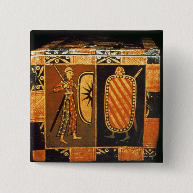 Detail from a wedding chest 15 cm square badge (Front)