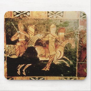Detail from a wedding chest depicting soldiers goi mouse pad