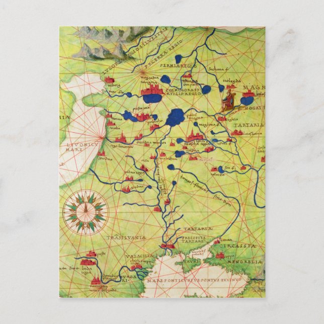 Detail from Europe and Central Asia Postcard (Front)