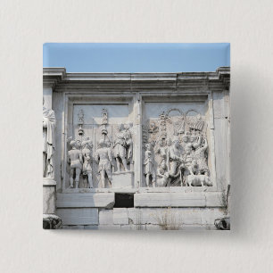 Detail from the Arch of Constantine 15 Cm Square Badge