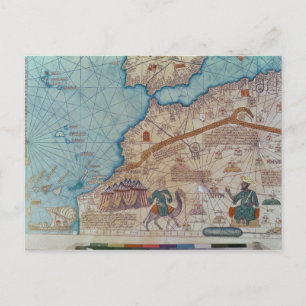 Detail from the Catalan Atlas, 1375 Postcard