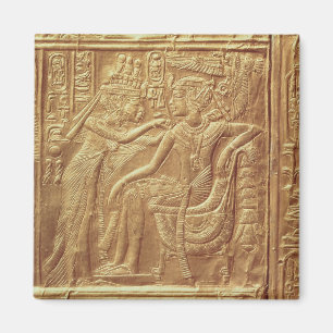 Detail from the little shrine of Tutankhamun Magnet