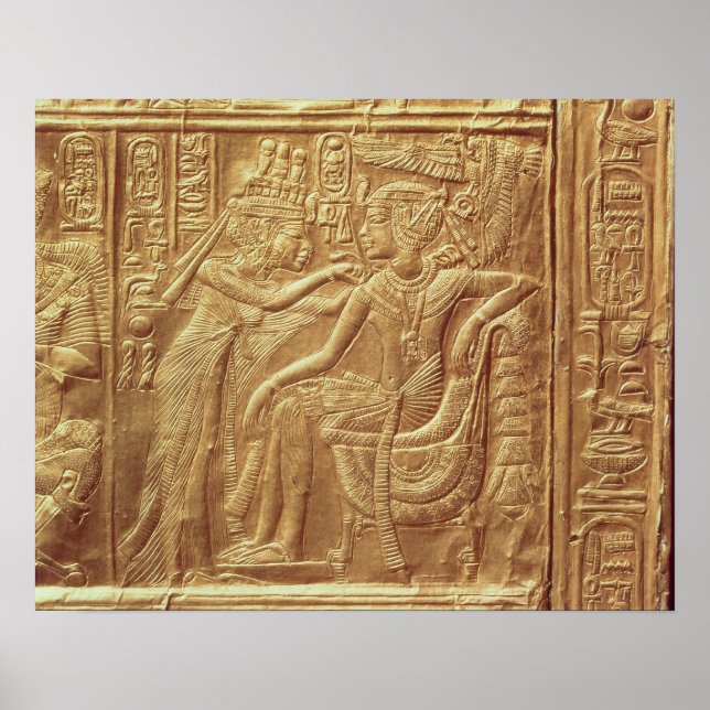 Detail from the little shrine of Tutankhamun Poster (Front)