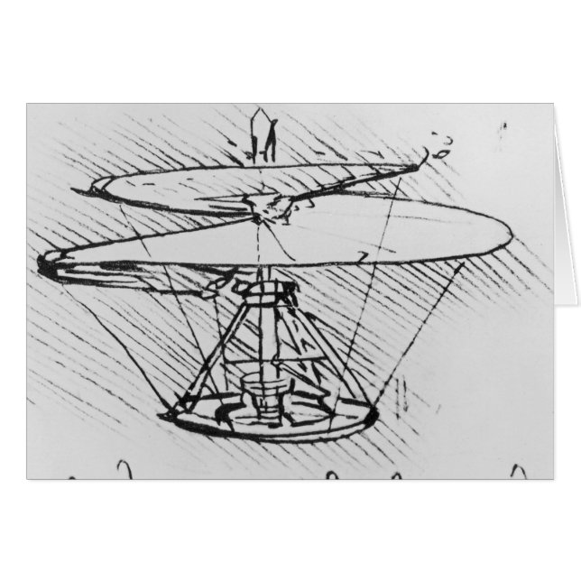 Detail of a design for a flying machine, c.1488 (Front Horizontal)