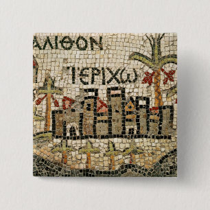 Detail of a map of Jericho 15 Cm Square Badge