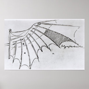 Detail of a mechanical wing poster