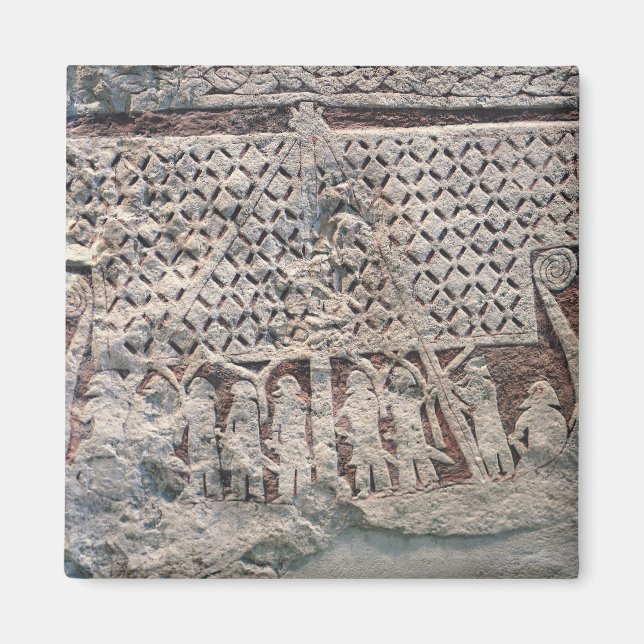 Detail of a picture stone depicting a Viking Magnet (Front)