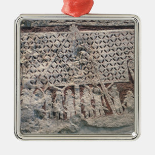 Detail of a picture stone depicting a Viking Metal Ornament