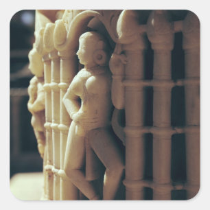 Detail of a pillar, c.1230 AD Square Sticker