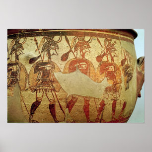 Detail of a red figure krater poster