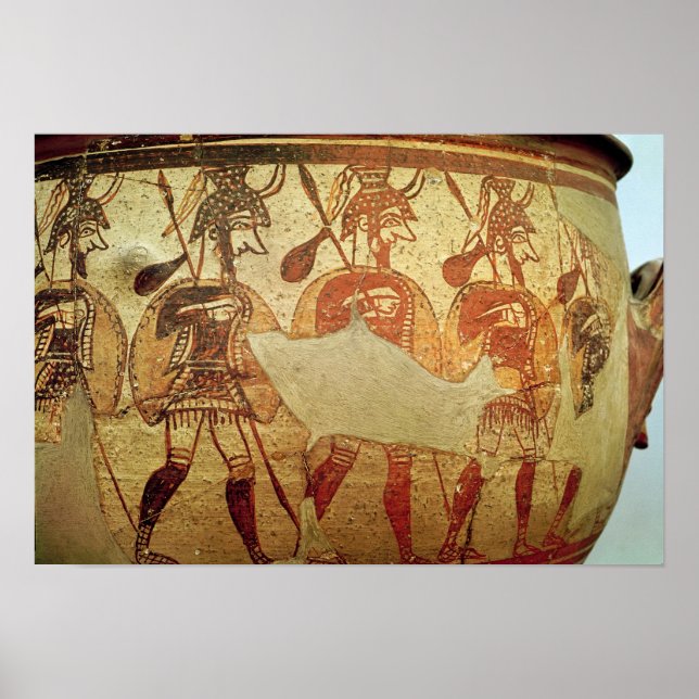 Detail of a red figure krater poster (Front)