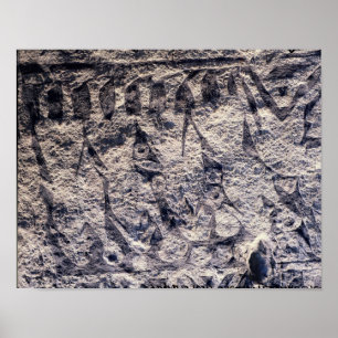 Detail of a ritual procession poster