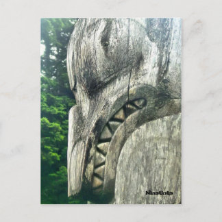 Detail of a totempole postcard