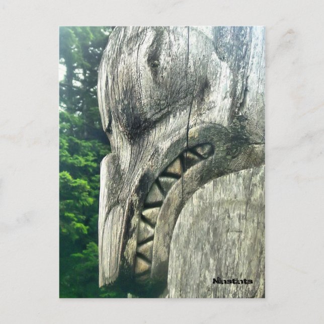 Detail of a totempole postcard (Front)