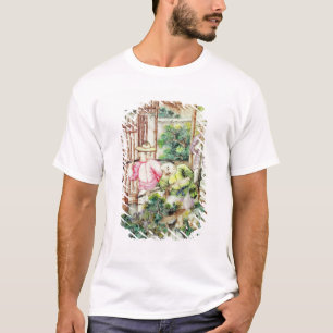 Detail of a vase with men watering tea plants T-Shirt