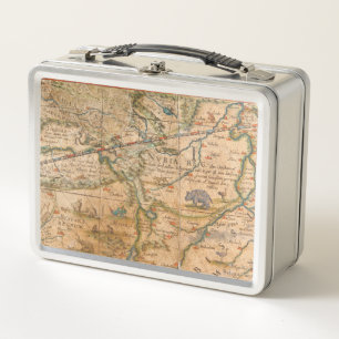 Detail of Africa from a Globe Metal Lunch Box