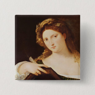 Detail of Allegory of Vanity 15 Cm Square Badge