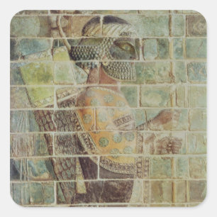 Detail of an archer from a frieze square sticker
