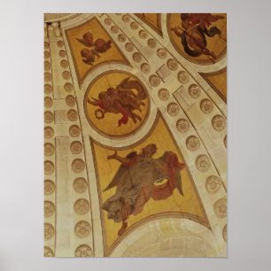 Detail of angels from the dome, built 1635-42 poster