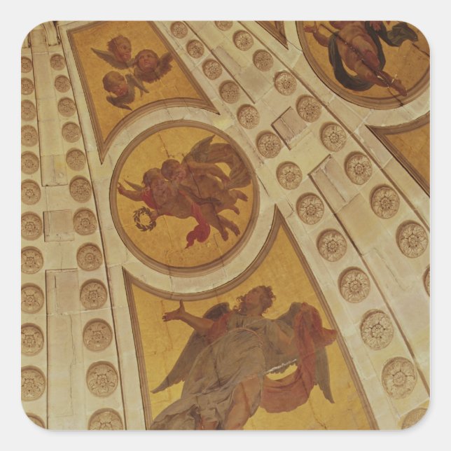 Detail of angels from the dome, built 1635-42 square sticker (Front)