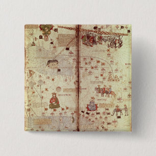 Detail of Asia from the Catalan 15 Cm Square Badge