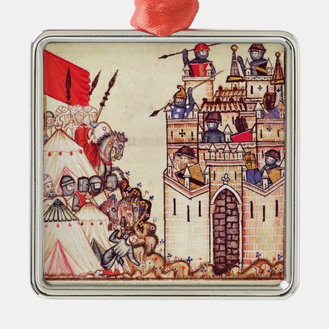 Detail of Cantiga 28 Metal Tree Decoration (Front)