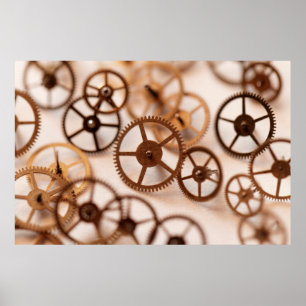 Detail of clock partsold, pocket, watch, accuracy, poster