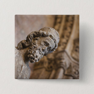 Detail of cloisters Patriarch Zacarias statue 15 Cm Square Badge