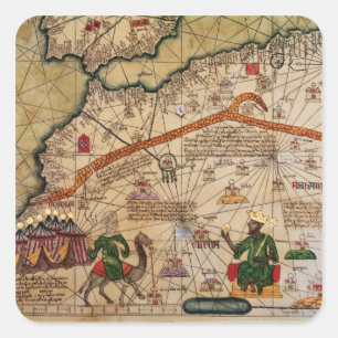 Detail of Copy of a Catalan Map of Europe Square Sticker