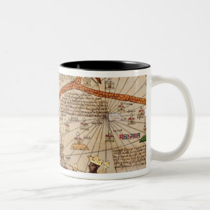 Detail of Copy of a Catalan Map of Europe Two-Tone Coffee Mug