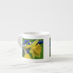 Detail of daffodil and hyacinth flowers. Credit Espresso Cup