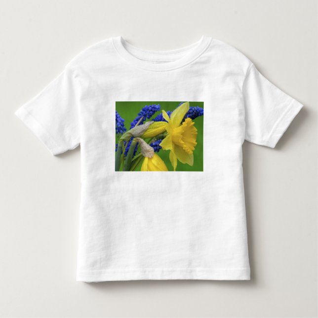 Detail of daffodil and hyacinth flowers. Credit Toddler T-Shirt (Front)