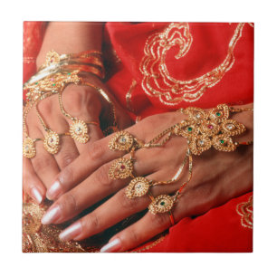 Detail Of Elaborate Jewellery Ceramic Tile