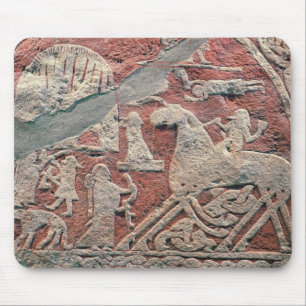 Detail of figures illustrating a saga mouse pad