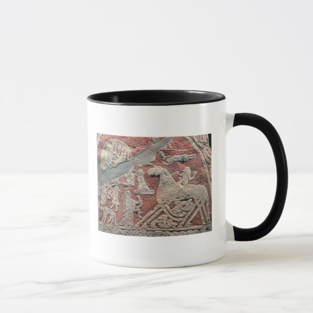 Detail of figures illustrating a saga mug (Right)