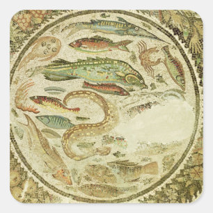 Detail of fish, The Four Seasons, from Vega Baja Square Sticker