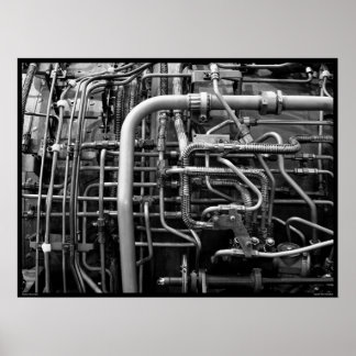 Detail of J-58 Jet Engine Poster