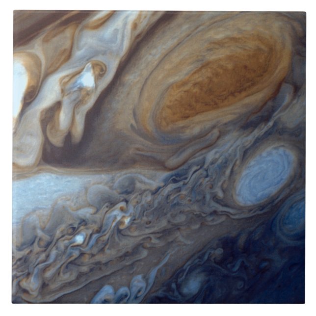 Detail of Jupiter Atmosphere Great Red Spot Tile (Front)